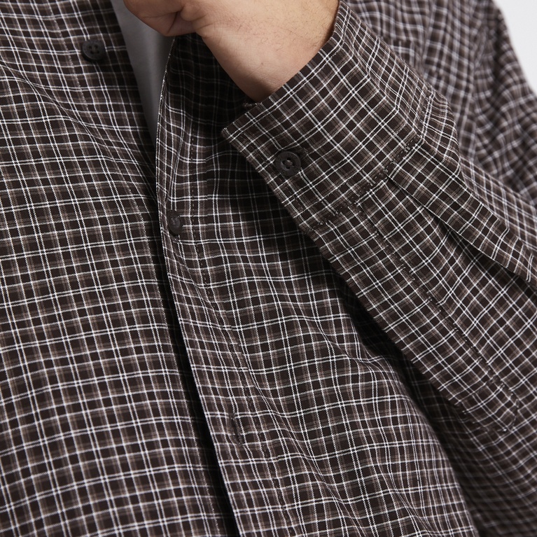 Boxy check shirt "Chicago" Brown